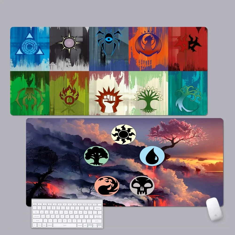 

M-Magic the Gathering Game 90x40cm Big Thickened Mouse Pad Oversized Gaming Keyboard Notebook Table Mat for Teen Girls Bedroom