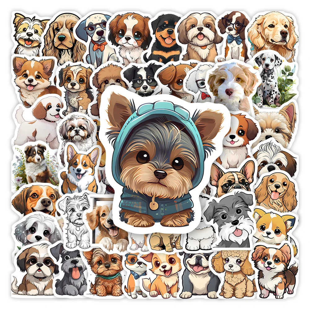 Cute Cartoon Puppy Dogs Stickers Kawaii Pet Animals DIY Kid Toys Gift Decal for Laptop Scrapbook Phone Journal Bottle Waterproof