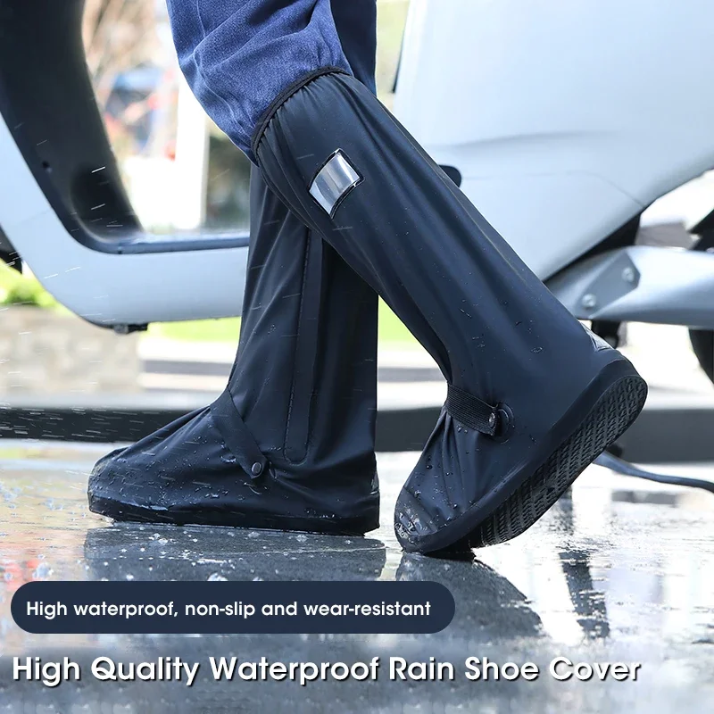 

Waterproof Non-Slip Rain Shoe Cover for Men Outer Wear Water Shoes Thick Boots Wear-Resistant Outdoor Foot Cover Thickened Rain