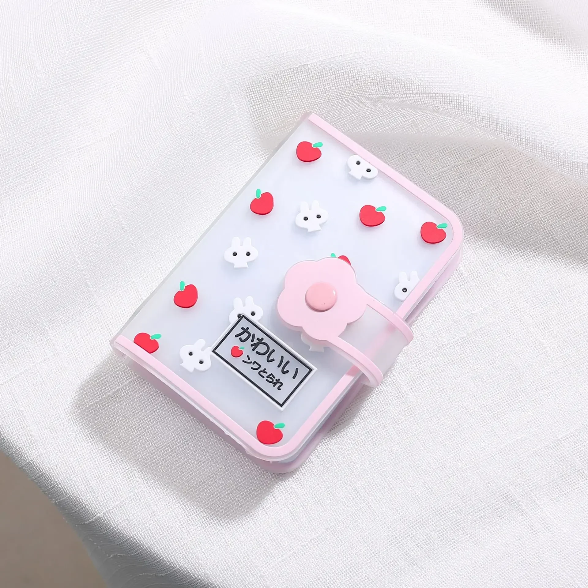 Mini Photo Album 20 Pockets Jelly Glue Home Picture Case Storage Lovely Fruit Animal Name Card Book Portable Photocard ID Holder