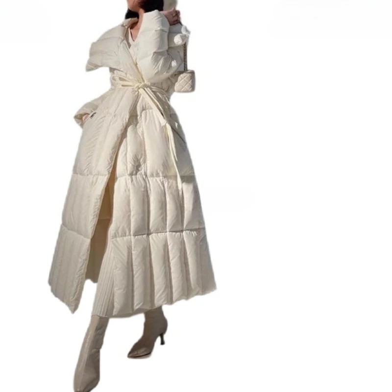 Moda figlia allentata temperamento versatile piumino a tre colori lungo nuovo trapunta giacca calda l'Aura di una forte piombo femminile