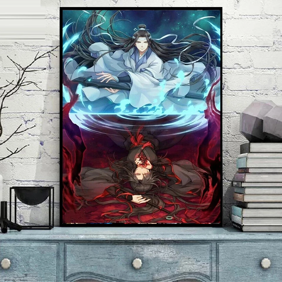 Anime Diy Diamond Painting Grandmaster Of Demonic Lan Wangji Wei Wuxian Home Decoration the untamed Mo Dao Zu Shi Diamond Mosaic