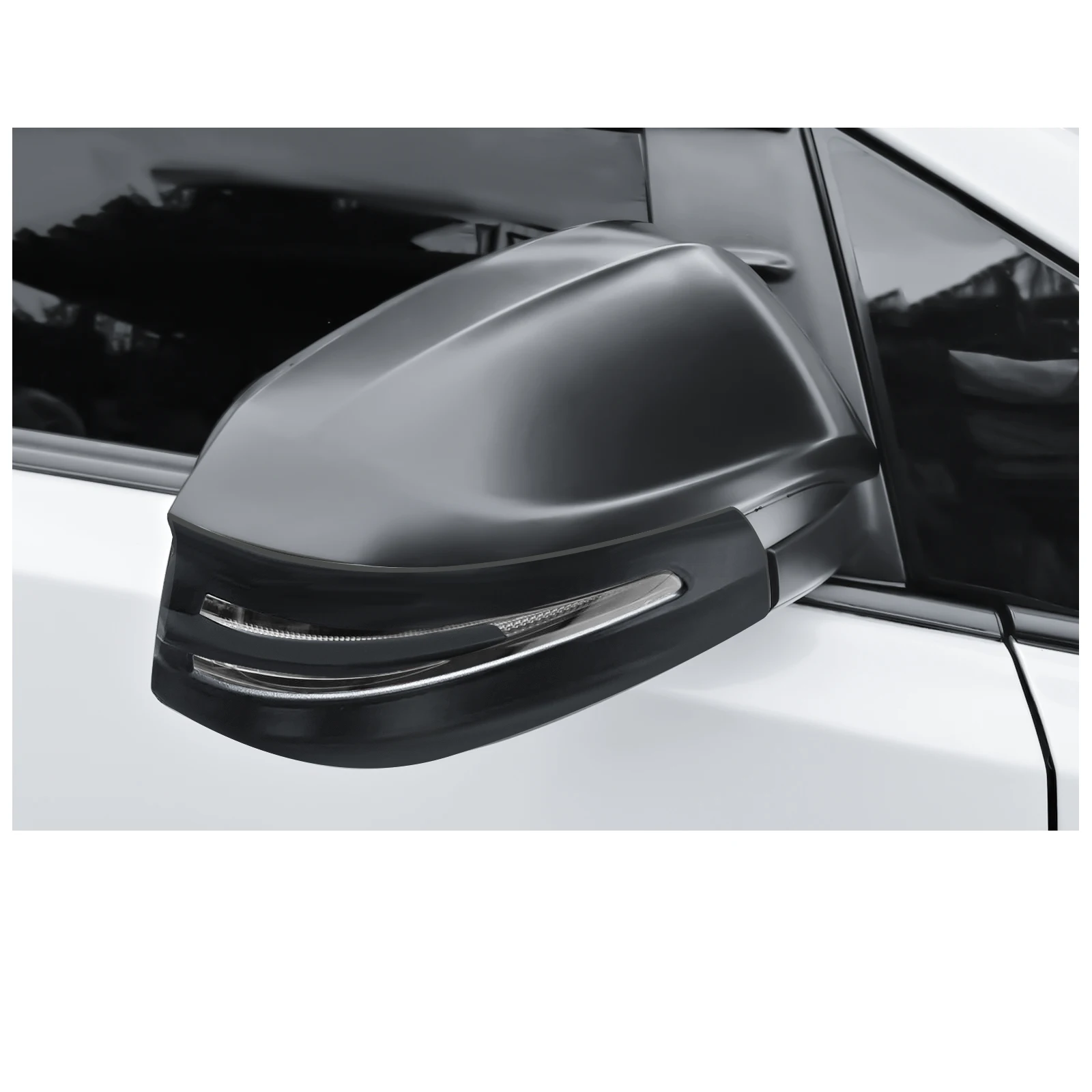 Matte Black Side Mirror Lamp Cover Trim For Toyota Hilux Revo 2015-2024 year Models 4X4 Auto Part Car Styling