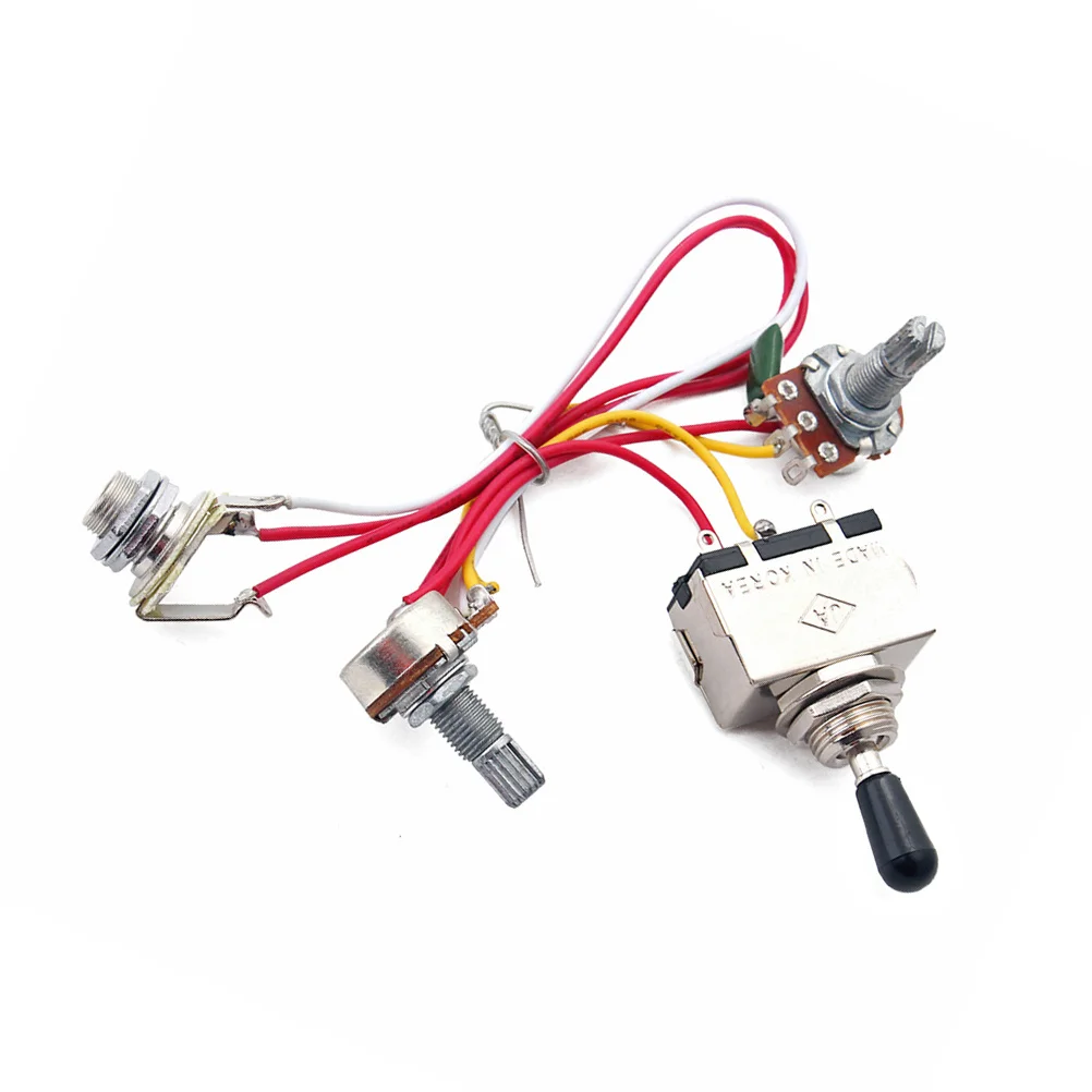 

Professional Guitar Wiring Harness 1 Volume 1 Tone Pot 500k Kit Sturdy Trusted Tool Multiple Jobs Easy Installation