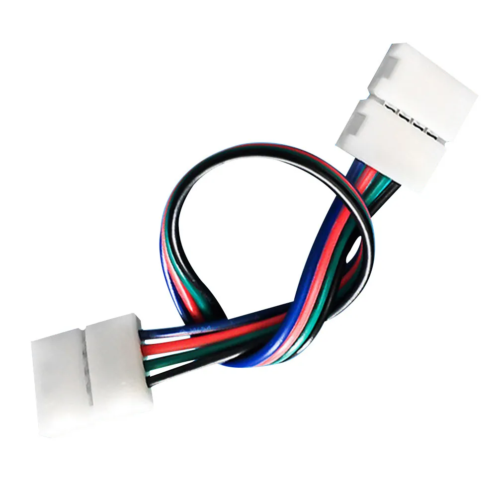 Solderless 5050 LED Strip Connector Double Head RGB Light Bar Cable for Easy Installation & Decoration Lighting