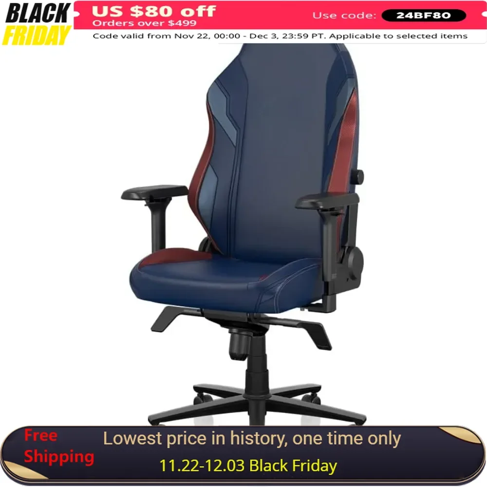 Gaming Chair, Ergonomic Heavy Duty Computer Chair with 4D Armrests, Magnetic Head Pillow & Lumbar Support, Gaming Chair