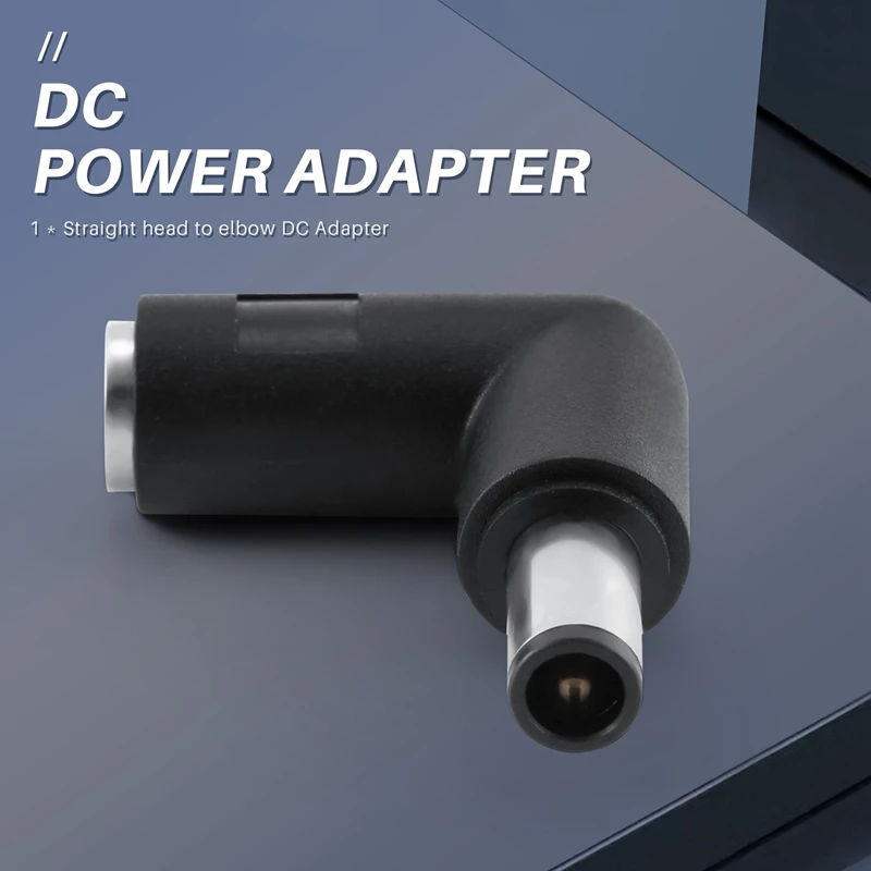 7.4X5.0 kepala lurus ke 7.4X5.0 siku pengisi daya DC konektor konverter adaptor untuk DELL HP 7.4X5.0 ke 7.4X5.0Mm