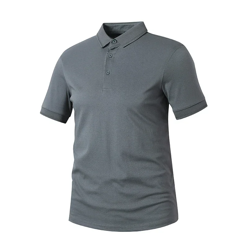 Summer Mens Polo Shirts Solid Golf Shirts for Men Dress Shirt Men Clothing 50% Cotton Hip Hop Tops Tees Male Plus Size 4XL 5XL