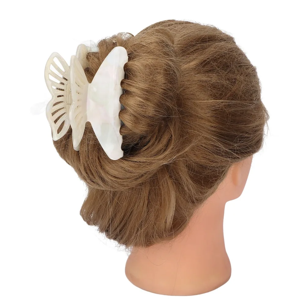 For Women Butterfly Shape Hair Claw Clips Strong Hold Nonslip Design Hair Clamps Fashionable Elegant Jaw Hair Clips Daily Use