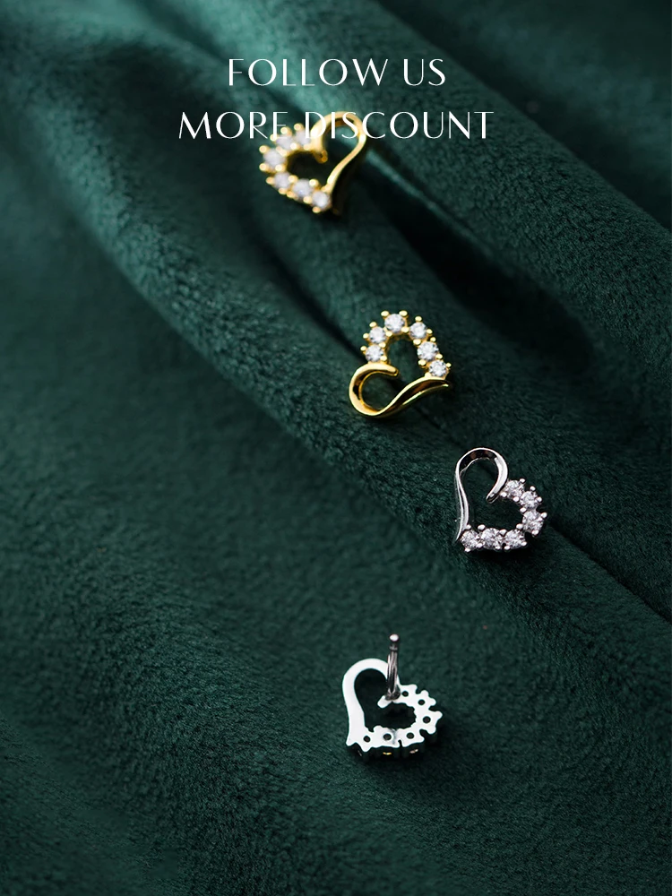 Modian luksusowe ślub zaręczyny stadniny kolczyki dla kobiet srebro 925 Radiant cyrkon serce szlachetny Ear Pin Fine Jewelry prezent — zdjęcie 2