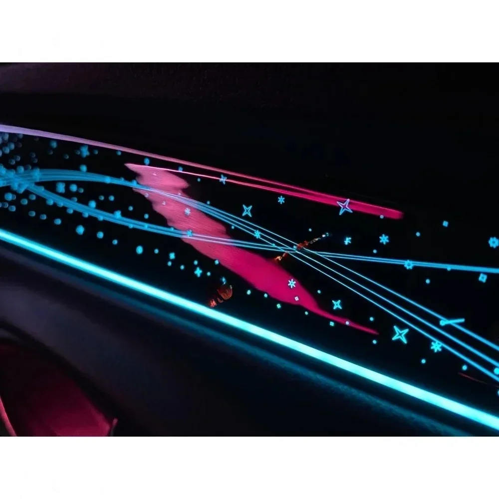 64 لون LED مصباح لتهيئة الجو لتويوتا يارس 2014 + الإضاءة الداخلية المحيطة للسيارات ترقية ضوء القدم