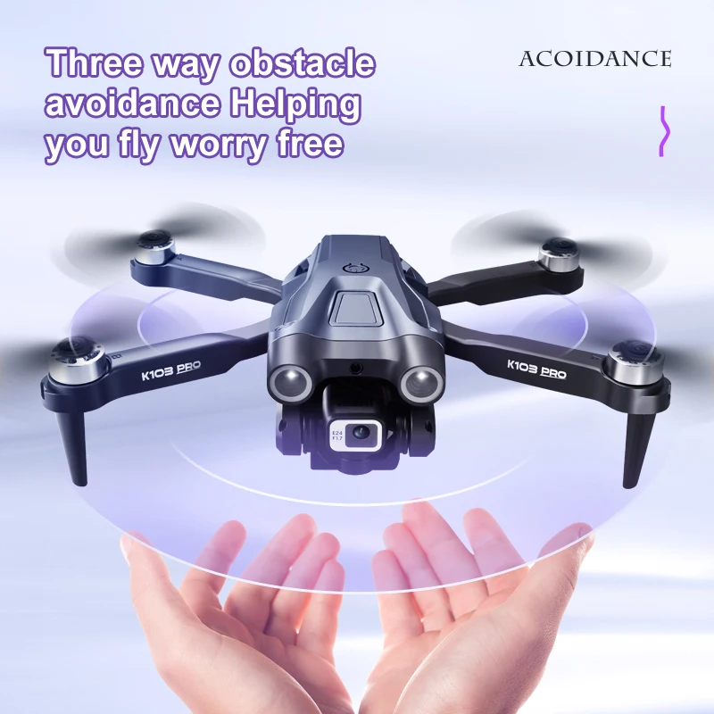 Xiaomi K103pro 드론 전문 듀얼 HD 카메라 항공 사진 FPV 헬리콥터 장애물 회피 Foldable RC Quadcopter Toys