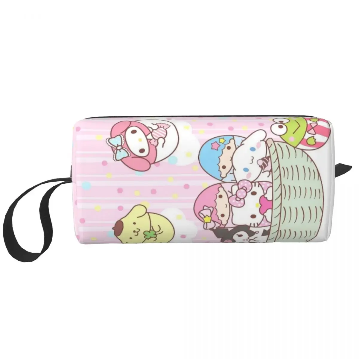 Kawaii Sanrio HelloKitty Makeup Bags Kuromi Melody Men Cosmetic Bag Trendy Outdoor Pouch for Purse Storage