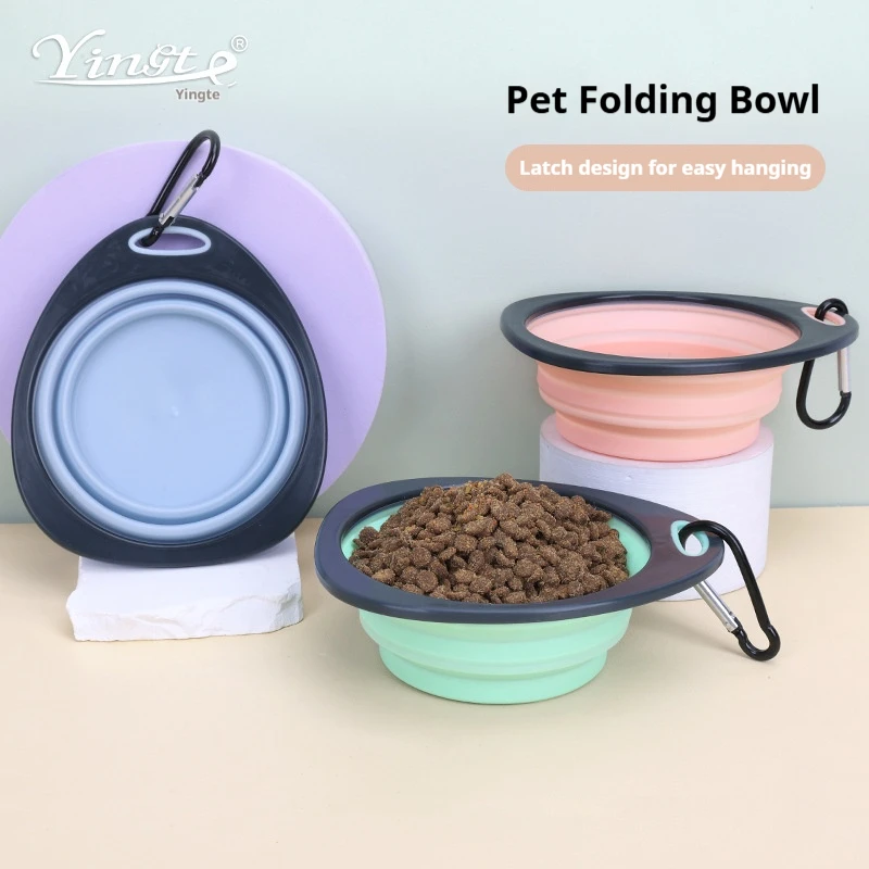 Portable Folding Bowl Dog Food Utensils Outdoor Walking Dog Food Bowl Universal Pet Bowl for Dogs and Cats