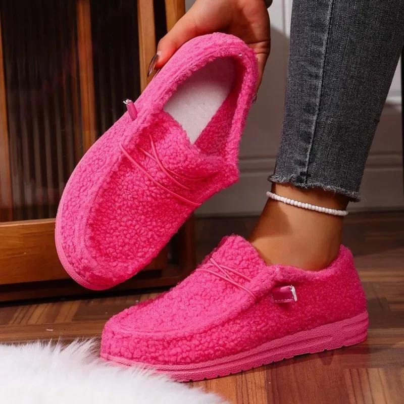 Large Goods Can Be Purchased in Black Blue Gray Pink Khaki Beige Rubber Top Layer Cowhide Loafers Women Flat Shoes Women