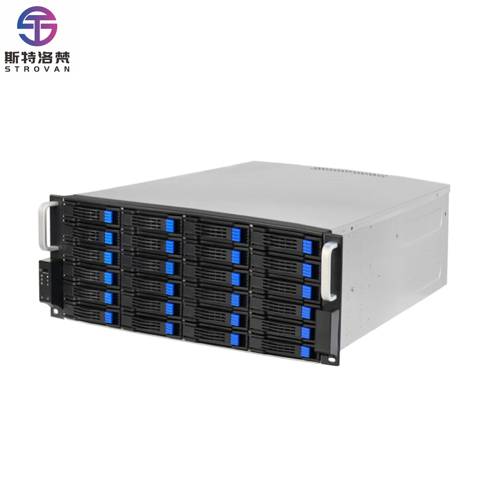 4U 24 Bays Storage Server Case 19 Inch  Rackmount Chassis with Fan GPU Case RV4 4U Server  Computer  Case PC Power