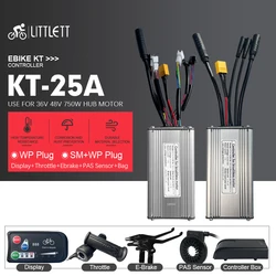 KT Ebike Brushless Controller, LCD Display Panel, Thumb Throttle, Electric Bicycles, Scooter, 36V, 48V, 500W, 750W