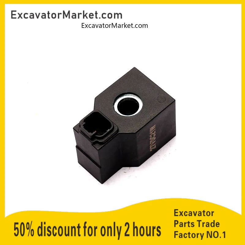 For Hyundai R210/215/225/275/335-9 Pilot Safety Lockout Solenoid Valve Coil High Quality  Excavator Spare