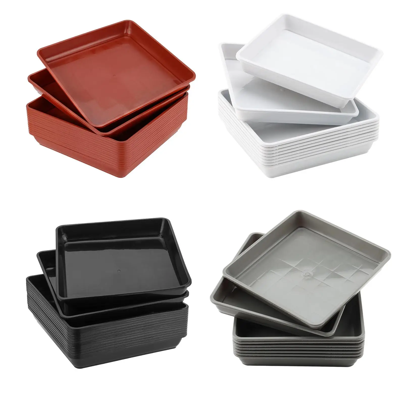 

10x Plant Trays Plant Saucers Flower Pot Drainage Tray Plant Water Drip Trays for Indoors Outdoor Courtyard Garden Balcony