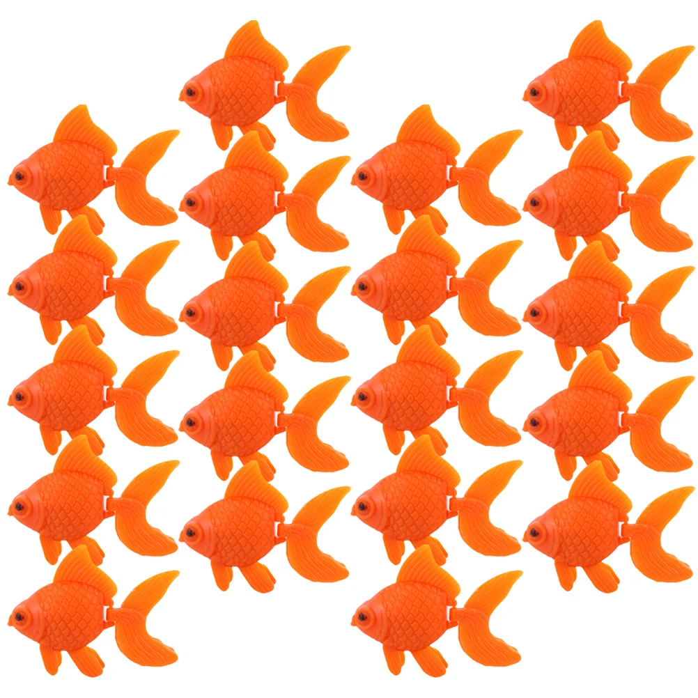 25 Pcs Artificial Goldfish Tank Decorations Moving Floating Aquarium Fake Ornament Swimming Tropical Miniature