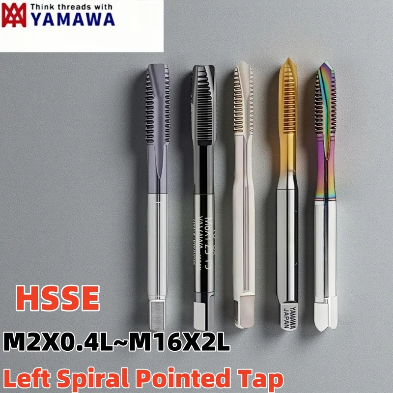 

Japanese YAMAWA Metric Left Teeth Spiral Pointed Tap M2X0.4L M3 M4 M5 M6 M8 M10 M12 M16X2L Fine Teeth Cross Teeth Machine Tap