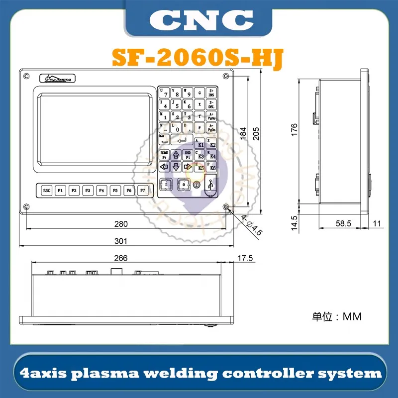 Latest CNC SF-2060S-HJ A/B type four-axis plasma controller plasma welding system plasma welding machine