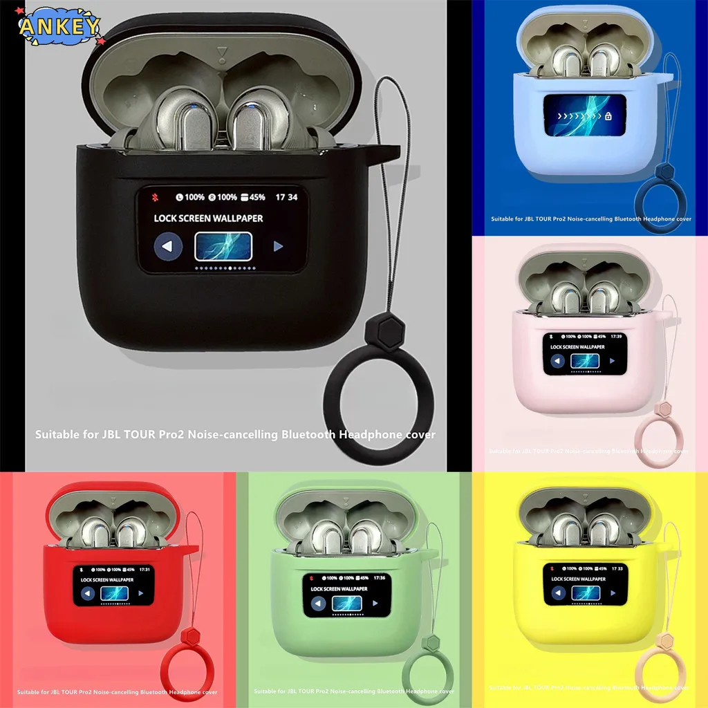 for JBL Tour Pro 3 , Tour Pro 2 Case Protective Earphone Cover Ring Anti-fall Soft Silicone Wireless Bluetooth Earbuds Shell