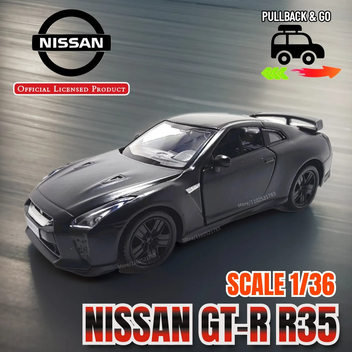 1:36 Car Model NISSAN GT-R R35 Scale Metal Diecast Replica Home Office Miniature Art Vehicle Hobby Decoration Kid Boy Toy