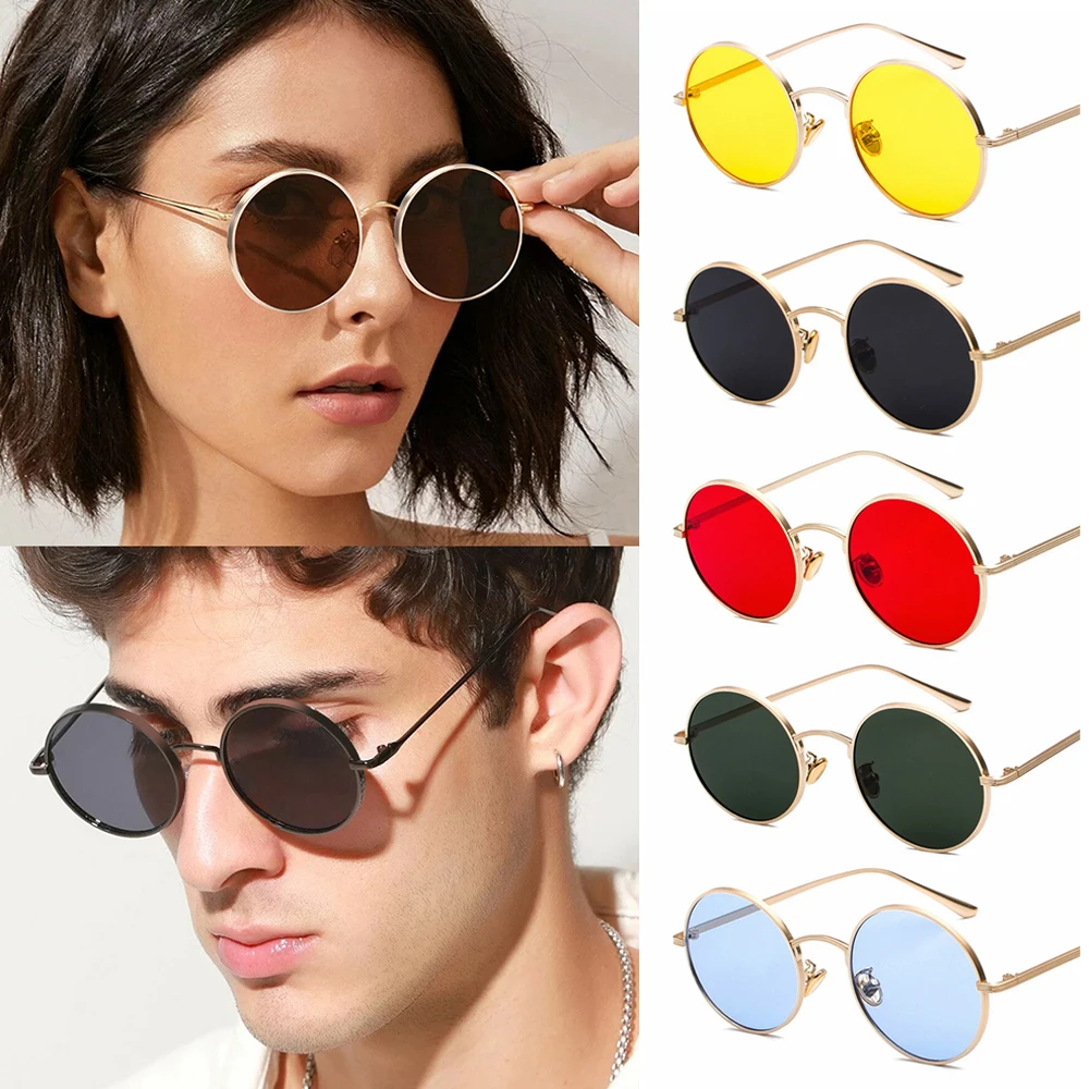 Runde Vintage-Sonnenbrille für Männer und Frauen, Steampunk-Sonnenbrille, Kreisbrille, UV-Schutzbrille