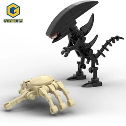 Ensemble de blocs de construction Moc Alien et Face Hugger, modèle Parasitoid, briques de bricolage, monstre xénomorphe, jouets pour enfants et adultes, cadeau d'anniversaire