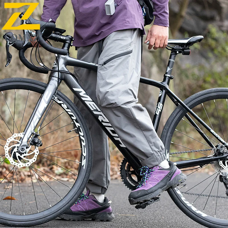 Vintage Men's Cargo Pants Autumn Relaxed Adjustable Waist Buckle Sweatpants Outdoor Camping Hiking Comfort Breathable Trousers