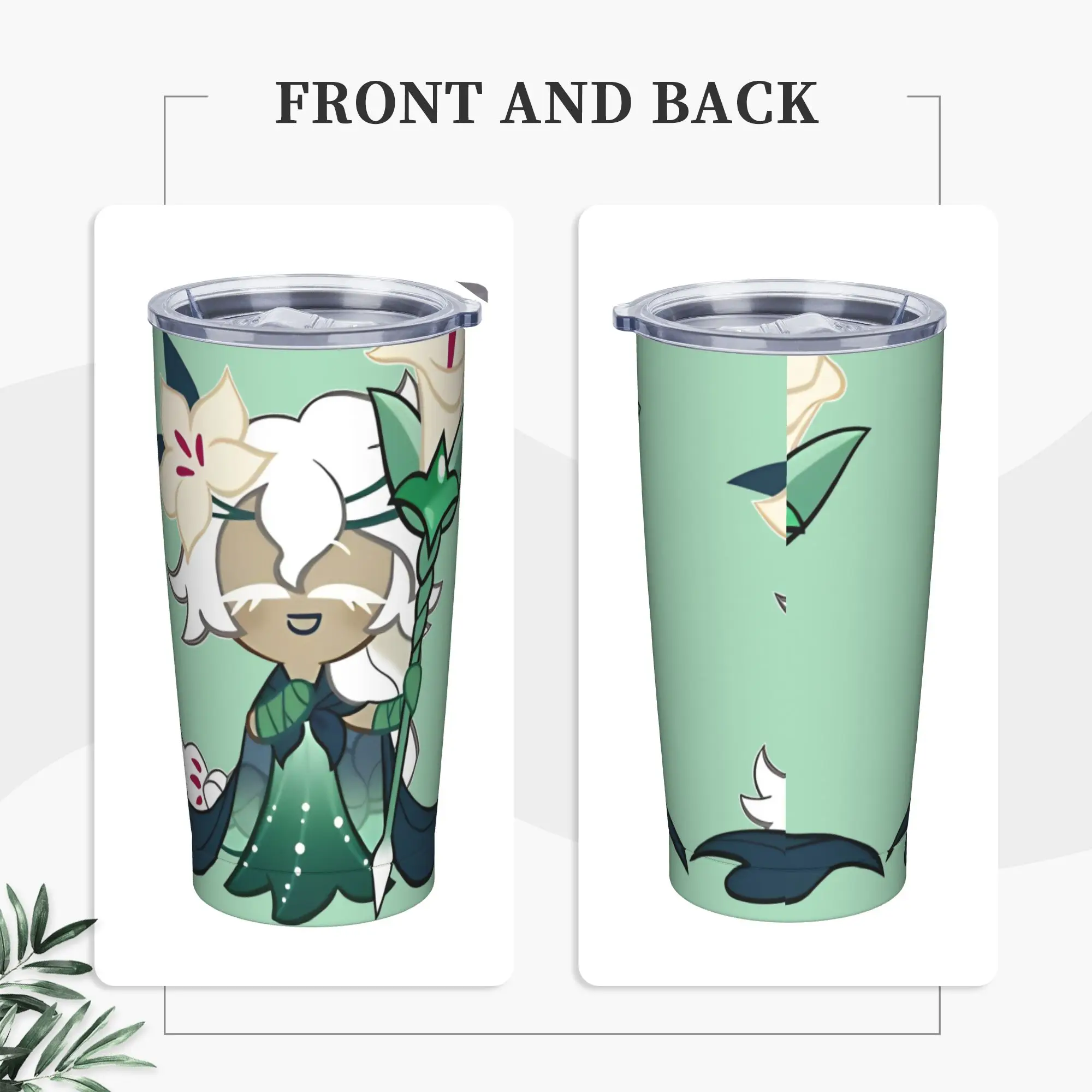 White Lily Cookie! Cookies Runs Kingdoms Tumbler Vacuum Insulated  Thermal Cup with Lid Straw Double Wall Mug Water Bottle, 20oz