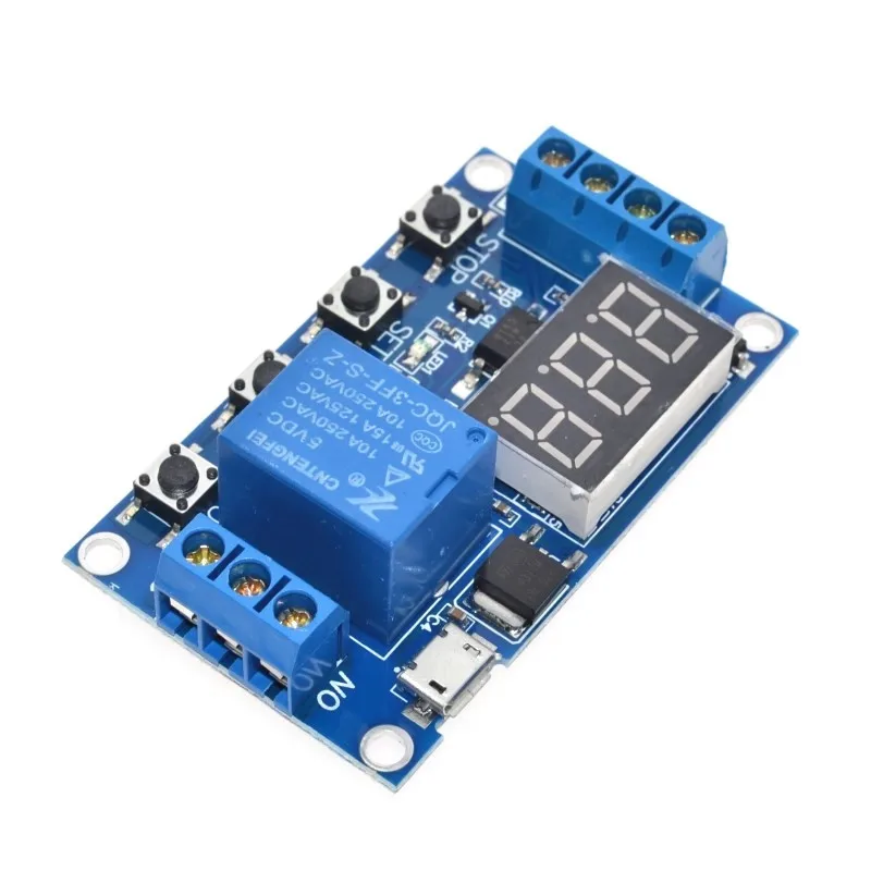 1 Channel 5V Relay Module Time Delay Relay Module Trigger OFF / ON Switch Timing Cycle 999 minutes for Relay Board Rele