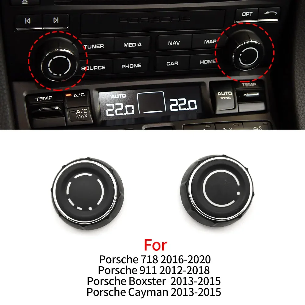 

Car Center Console Audio Volume Knob Cover CD Control Switch Button Replacement For Porsche Coupe 718 911 Boxster Cayman