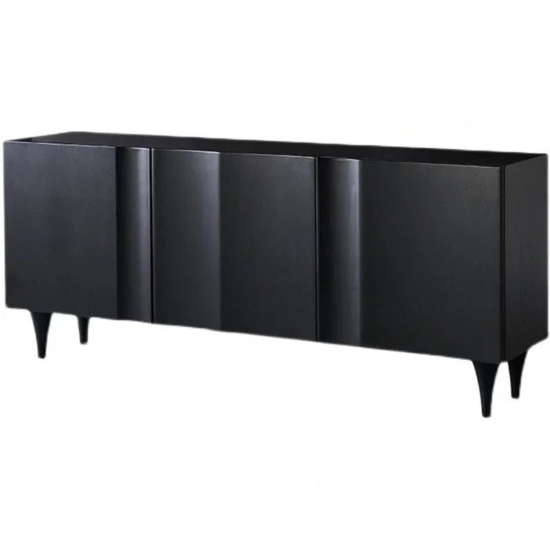 

Минималистичный бытовой шкаф для хранения черной матовой краски, боковой шкаф для гостиной, шкаф для обуви, элитный