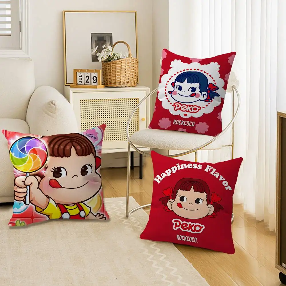 Cute M-Milky P-Peko-Chan Game Personalized picture text home decorative pillows Household Gifts 45x45cm