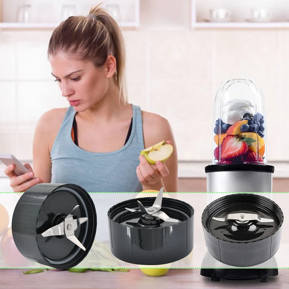 ABRG Lame per rasoio a croce e piatte Parte di ricambio per MB1001 Magic Bullet 250W Lame per frullatore Accessori per miscelatore
