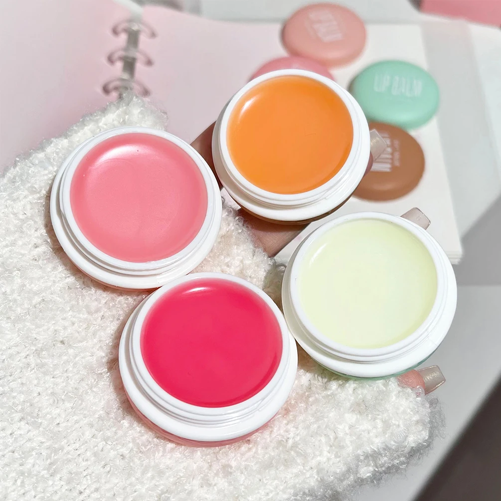 Fruit Lip Balm Makeup Lipstick Base Repairing Moisturizing Anti-Cracked Macaron Lip Balm Plumping Treatment Korean Cosmetics