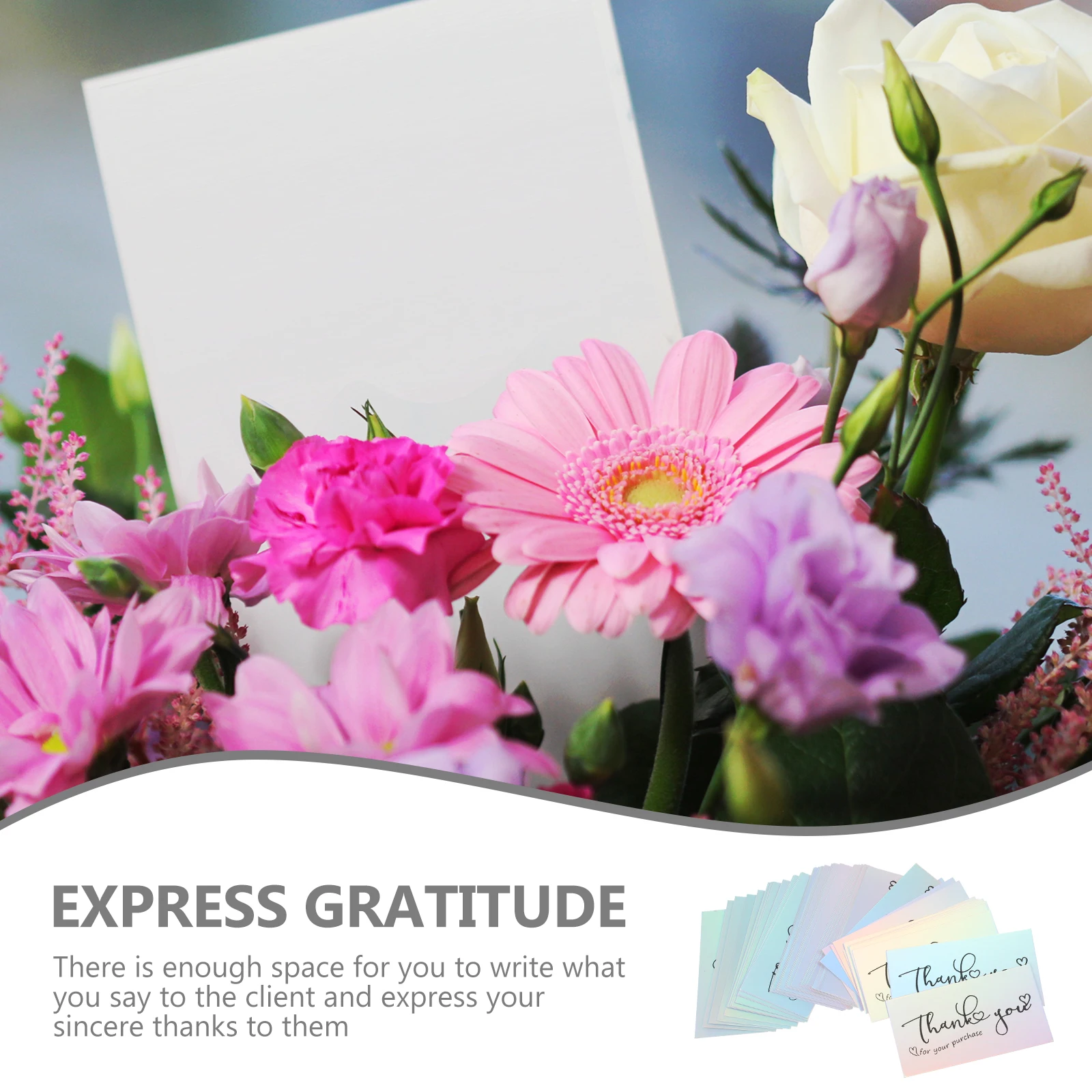 

50 Pcs Thank You Card Cards Mini Business Note Bulk Post Coated Paper Postcard Small