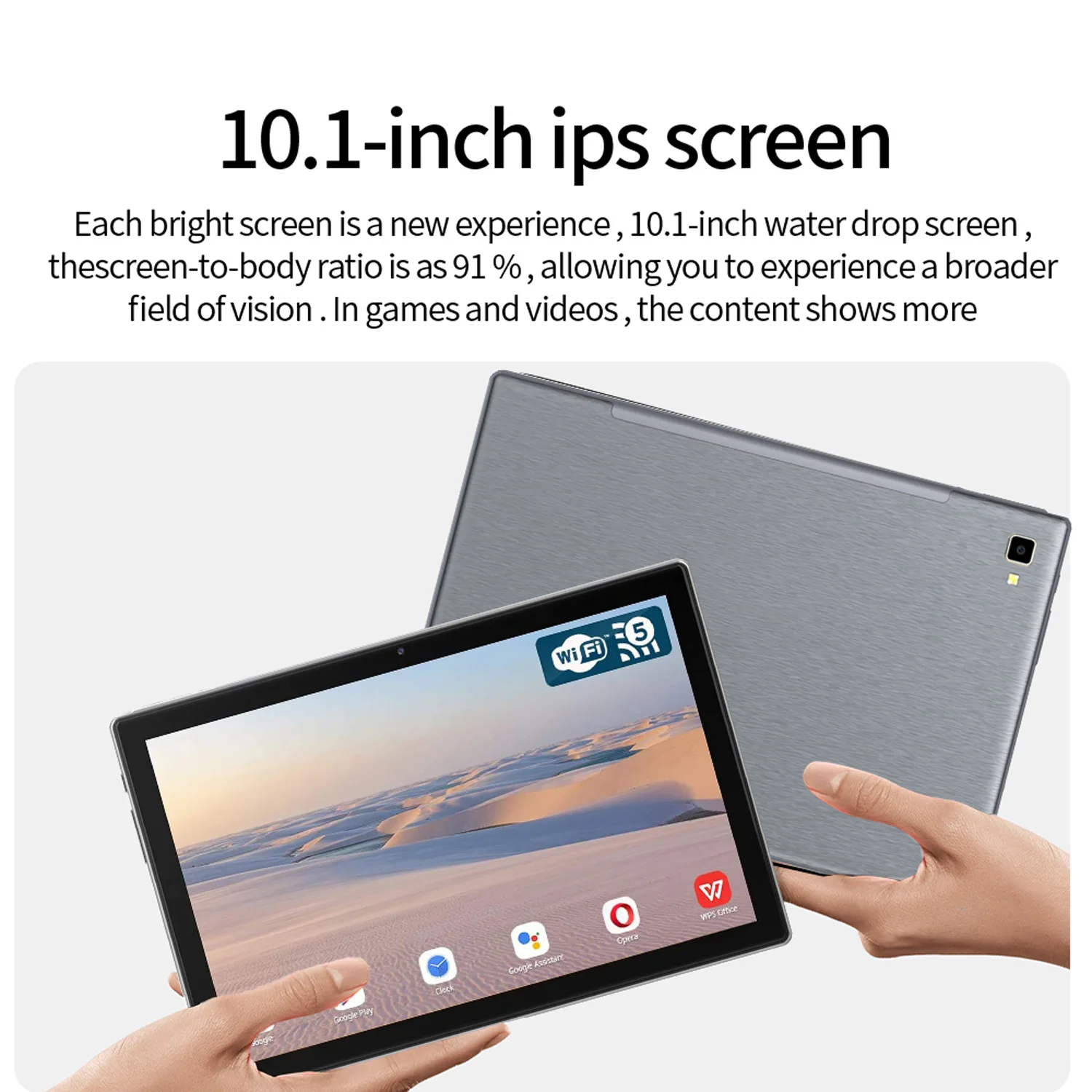 BDF Android-tablet-pc 10,1 inch Octa Core 8 GB RAM 256 GB ROM 4G LTE 5G Telefoongesprek Dual SIM-tablets 8000 mAh Metalen omhulsel Android 13
