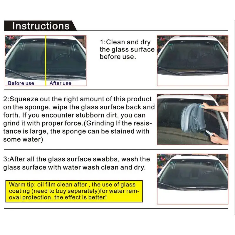 Detergente per pellicole per olio per parabrezza per auto detergente per pellicole per olio per parabrezza per auto con spazzola Formula delicata parabrezza anteriore per finestra