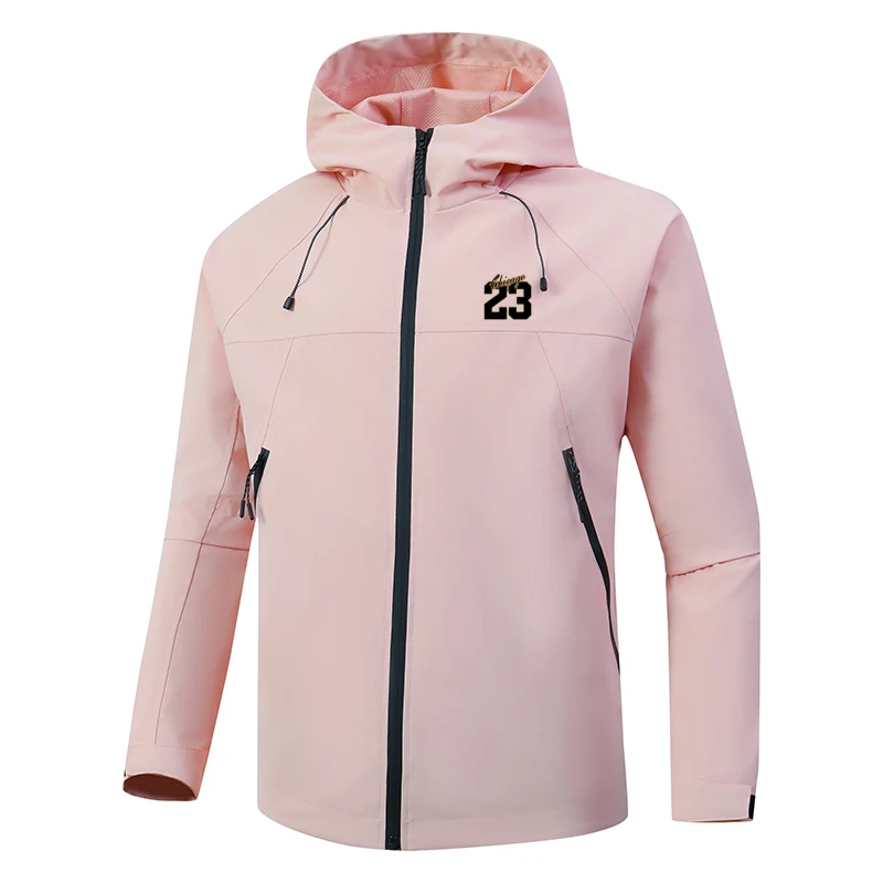 

2025 Men's jacket with drawstring, waterproof long-sleeved shirt, zipper pocket, men's windbreaker, hooded men's clothing