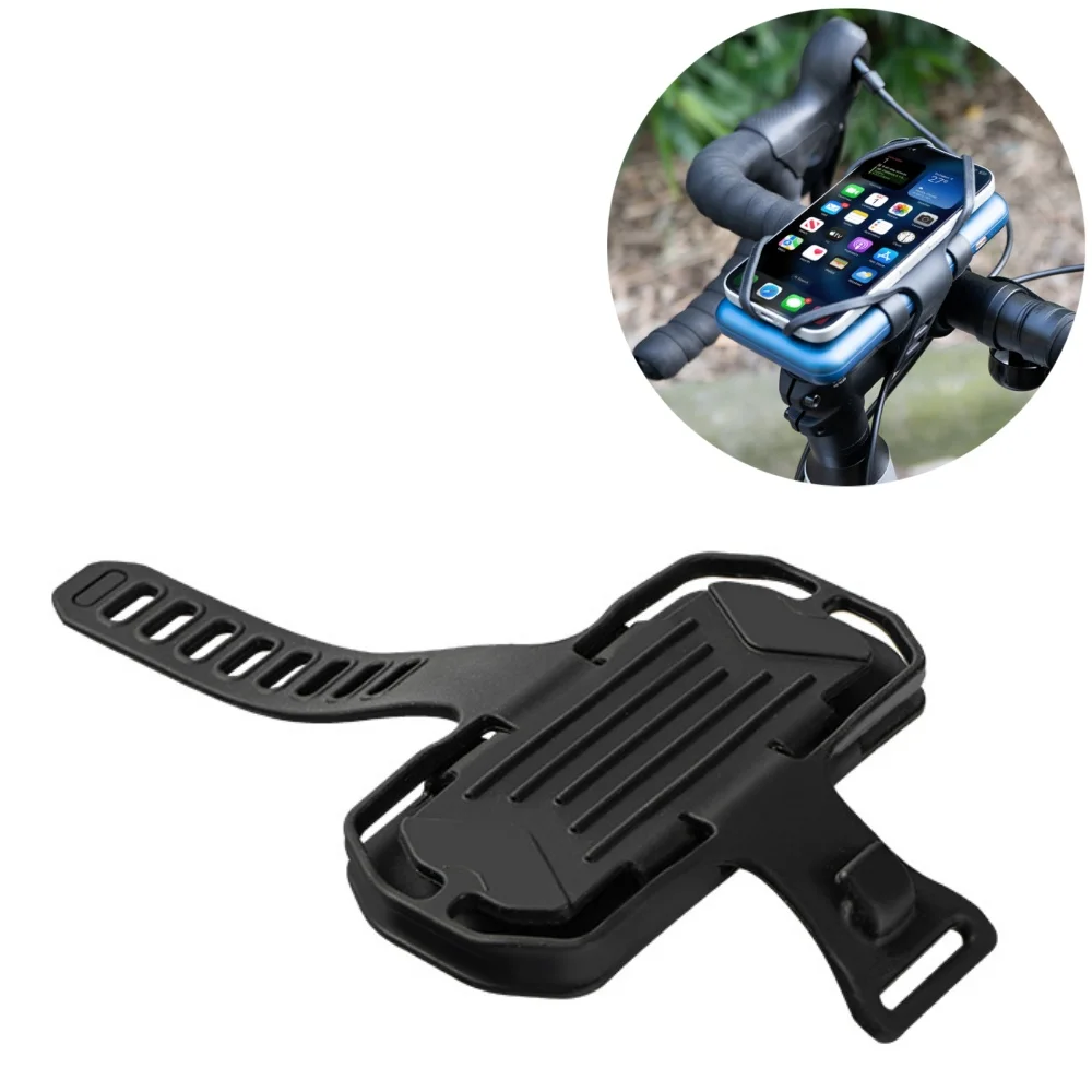 Bicycle Mobile Phone Holder Mobile Phone and Power Bank 2 in 1 Silicone Bracket Bicycle Scooter Stand for Cell Phone