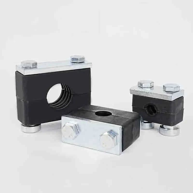 2PCS Black Heavy-Duty High-Temperature Resistant Single-Hole Pipe Clamp Guide Rail Tube for Durable Fixation