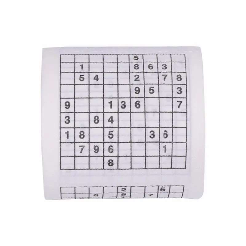 Durable Sudoku Su Printed Tissue Paper Toilet Roll Paper Good Puzzle Game Toilet Paper Office Home Puzzle Jiugong English