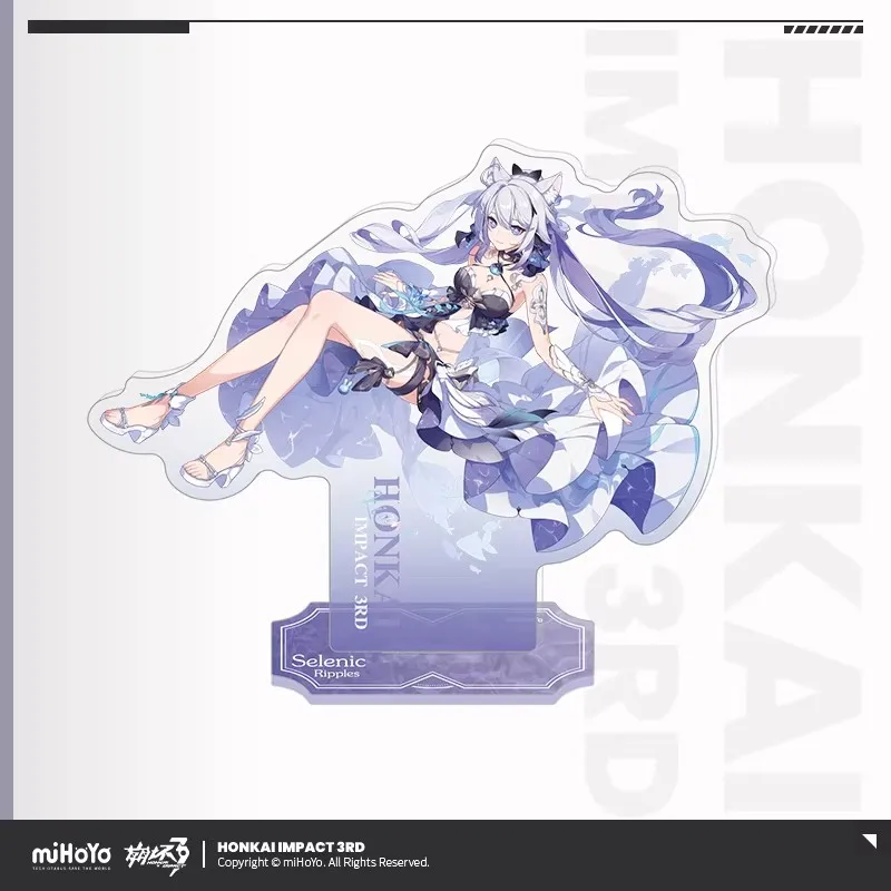 [Genuine] miHoYo Game Honkai Impact 3rd Acrylic Standee Elysia Kiana Seele Desktop Ornament Anime Accessory Cosplay Xmas Gifts