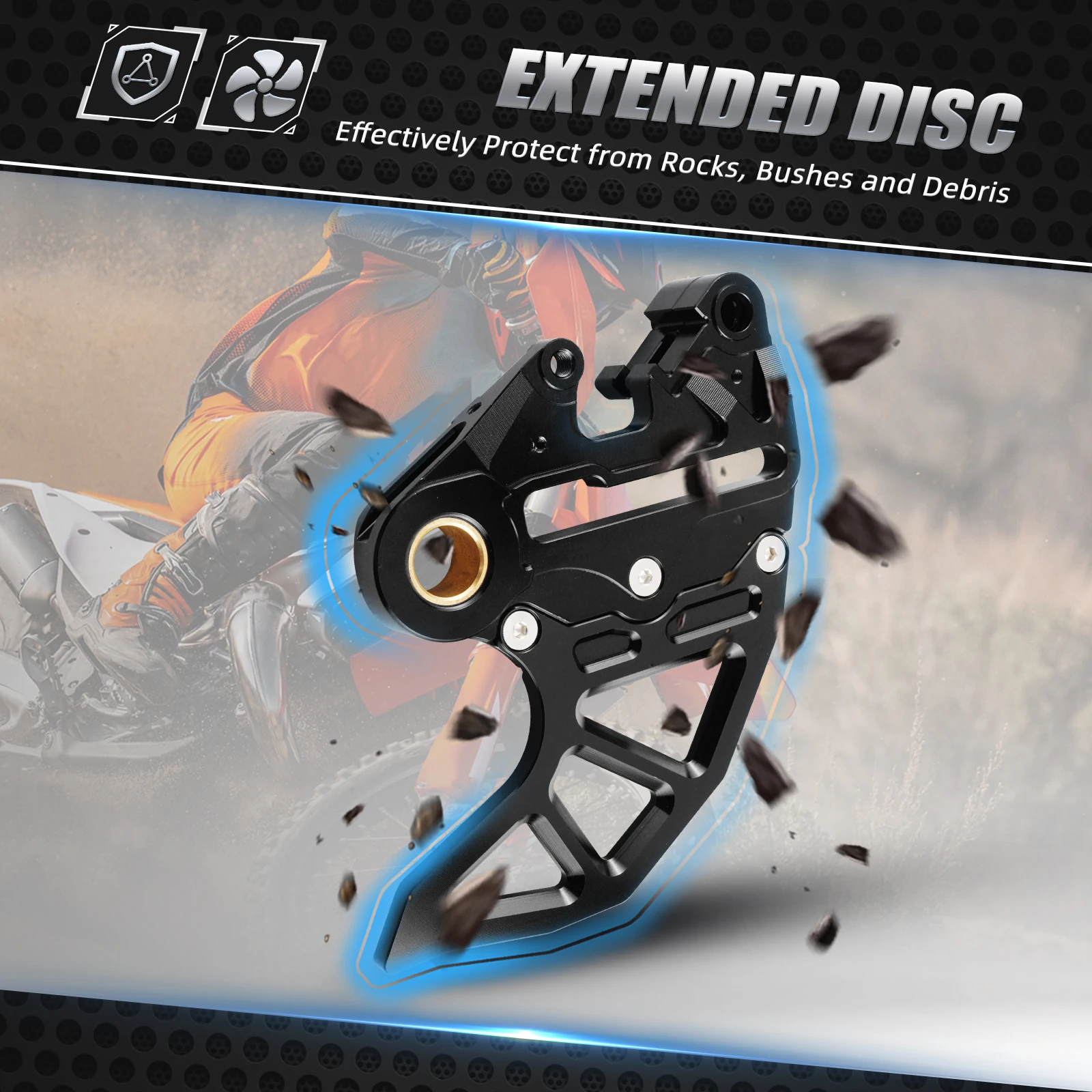 NICECNC For Husqvarna TE 300 TE 250 FE 250 FE 350 FE 450 501 TX 300 2014-2017 Rear Brake Disc Guard For KTM EXC 300 EXCF 350