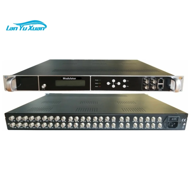 CATV 16 FTA DVBS DVBS2 to DVBT Transmodulator FTA DVB-S2 to DVBT 8 Carriers RF Digital Modulator