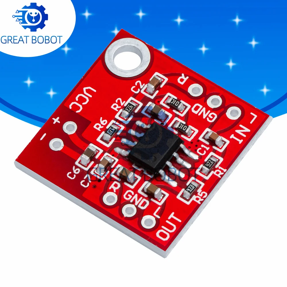 BS 1PCS  Stereo TDA1308 Headphone Amplifier Board Headset Amp Preamplifier Board Module 3V-6V For arduino Diy Red