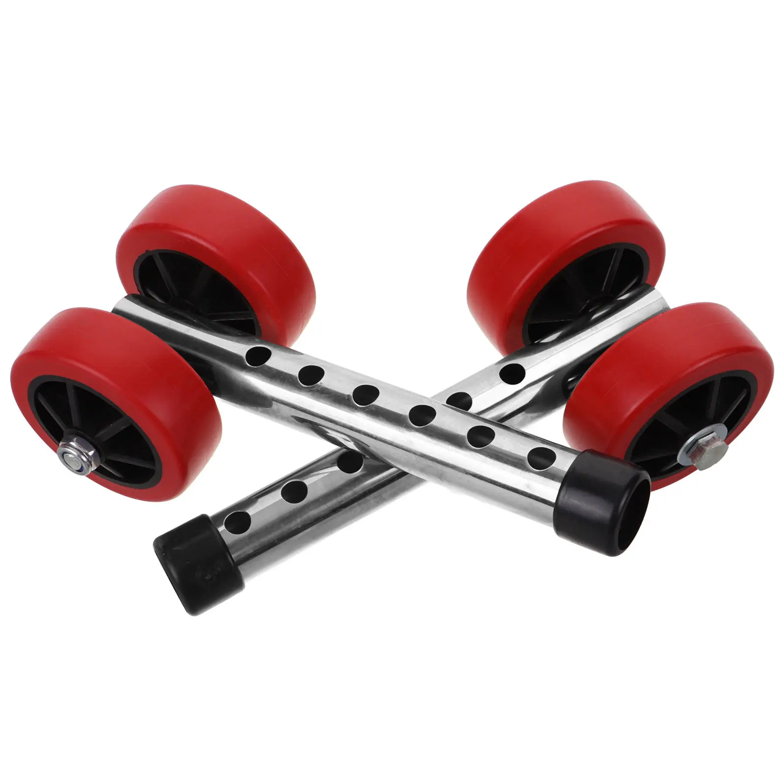 2pcs Walker Caster Wheels 2 Inch Rubber Replacement For Folding Elderly Mobility Equipment Durable Quiet Outdoor Senior Support